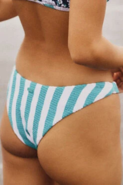 Bas De Maillot De Bain Roxy Blossom Babe Smocked Sea Blue S Boldie Stripe