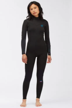 Combinaison Billabong 3/2 Mm Synergy BZ Full Black Palms