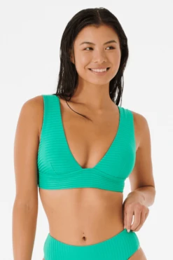 Haut De Bikini Rip Curl Premium Surf Deep V Green