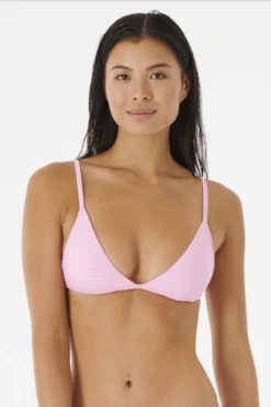 Haut De Maillot De Bain Triangle Rip Curl Premium Surf Light Pink