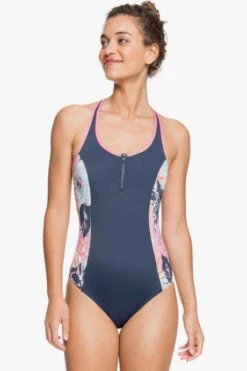 Maillot De Bain Roxy Fitness Une Pièce Mood Indigo