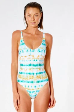 Maillot De Bain Une Pièce Rip Curl Summer Palm Good Light Aqua