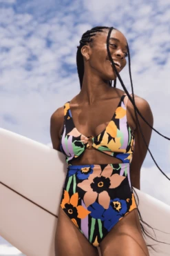 Maillot De Bain Une Pièce Roxy Color Jam Anthracite Flower Jammin