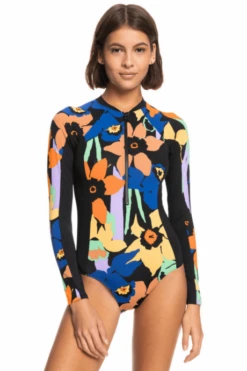 Surfsuit Manches Longues Roxy Onesie Anthracite Flower Jammin